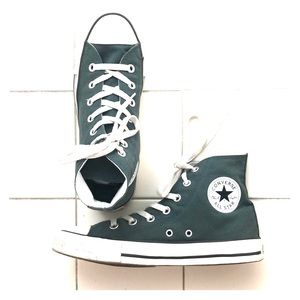 Green Converse Chuck Taylor All Star High Tops 8